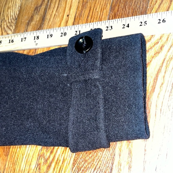 London Fog wool blend pea coat medium black gray button down winter outdoors - Picture 8 of 12